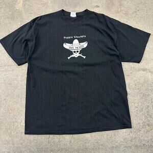 Vintage 90s Puerto Vallarta Skull Graphic Shirt Size XL